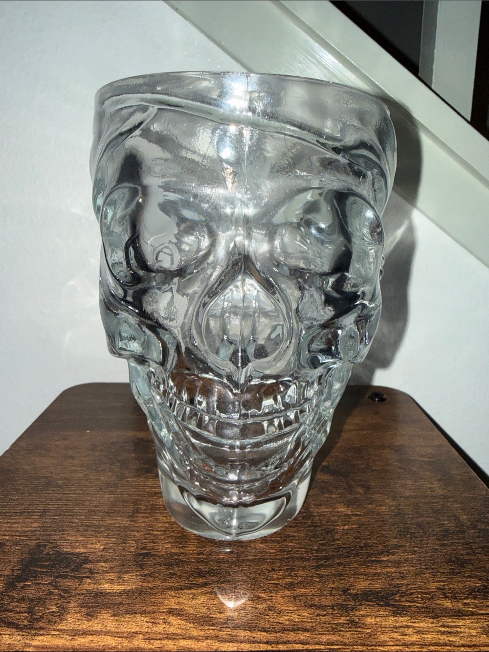 Made In USA Glass Pirate Skull Mug Cup 32 oz